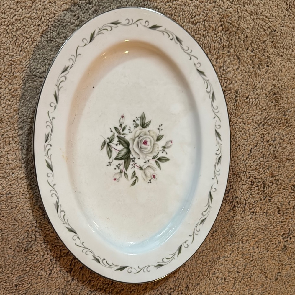 Diamond China “Romance” Oval Platter